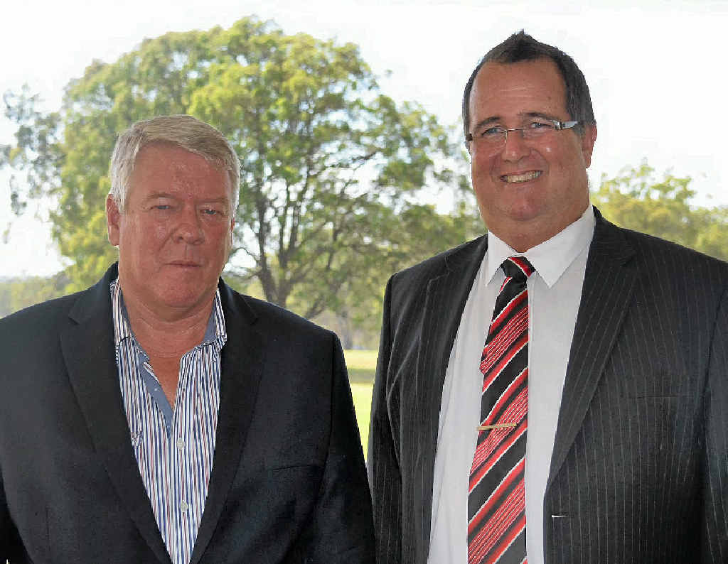 John Wagner with SDRC Mayor Peter Blundell.